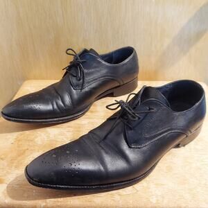 Duca by Matiste Veroli Men's US 12 EUR 45 Black Calf Leather Oxford Shoes